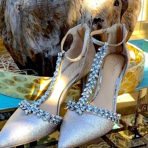 Badgley Mischa Bling Champagne gold bling heels